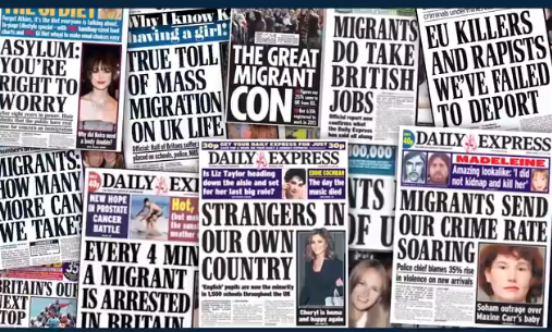 British tabloid racism &amp; xenophobia