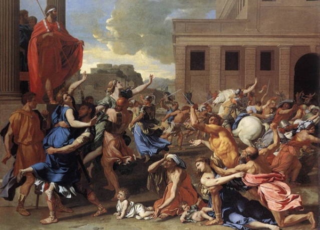 The abduction of the Sabine women, Nicolas Poussin 1633/4