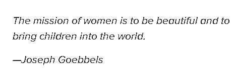 Goebbels on women