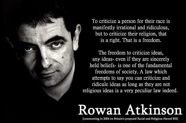 Rowan Atkinson on blasphemy